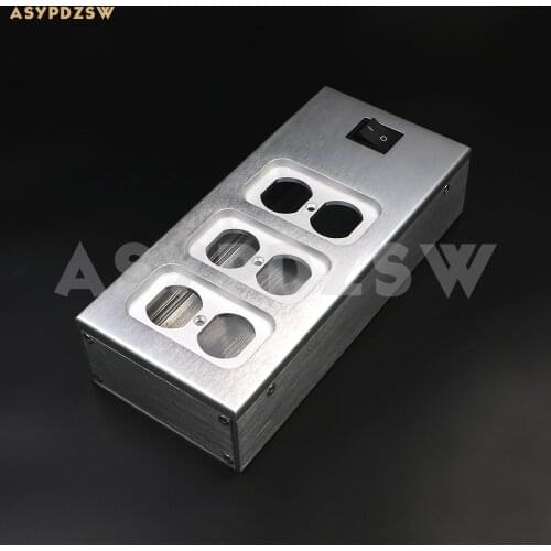 HIFI aluminum US AC Power Distributor 6 outlet Power supply box Chassis case