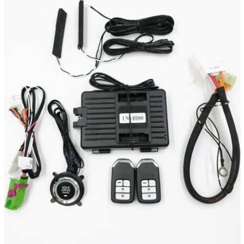 For Honda CIVIC Add Push button start stop Car Alarm Phone App Remote Control Car System Central Locking System No Wire Cut