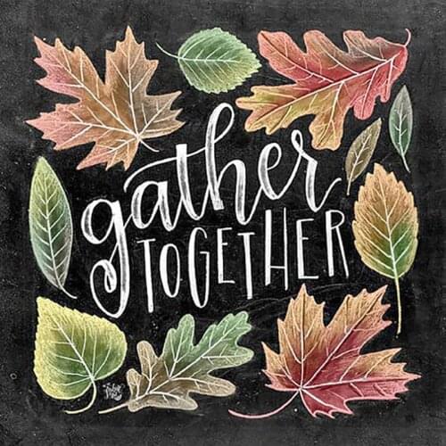 LaoJieYuan Diamond Painting Full Drill Square/Round Daimond Painting"Chalkboard Drawing maple leaf Text Card Art" Embroidery