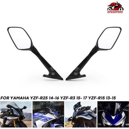 Motorcycle Rearview Mirrors Side Rear View Mirrors for YAMAHA YZF-R25 14-16 YZF-R3 15-17 YZF-R15 13-15