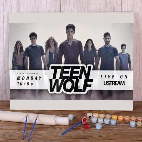 Teen Wolf Movie Coloring By Numbers Painting Package Oil Paints 40*50 Canvas Painting Decoration Crafts For Adults For Art