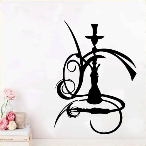 Cartoon Style Hookah Shisha Smoking Wall Sticker Art Stickers Modern Wallsticker Living Room Bedroom Wall Decal Home Decor