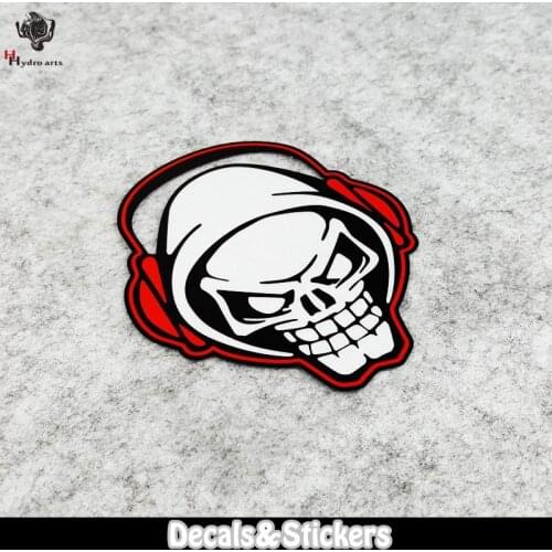 NO.LN231 Bardian Earphone Skull MOTO GP Reflective Sticker Car Sticker Decals Racing Stickers Motorcycle Windshield Bike