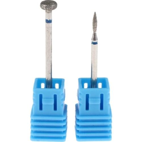 2020 new 2 Count Nail Drill Bits Cuticle Cleaning Rotary Burrs Polishing Head Buffing Files Tools emery materia