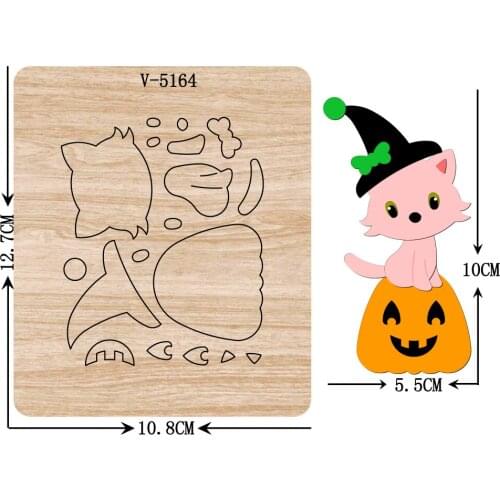 New Halloween, pumpkin, cat wooden dies cutting dies for scrapbooking Multiple sizes V-5164
