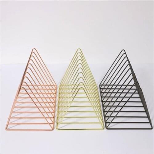Wholesale Portable triangle Book stand Desktop Bookcase Bookshelf Office book end