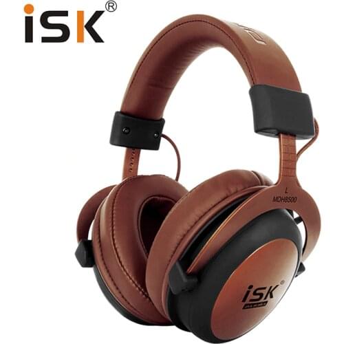 Genuine ISK MDH8500 Headphone HIFI Stereo Fully Enclosed Dynamic Earphone Professional Studio Monitor Headphones Hifi DJ Headset