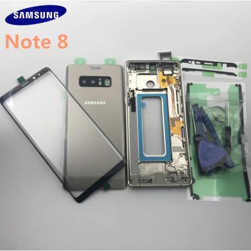 Original Samsung Galaxy NOTE 8 N950 N950F Full Housing Case Back Cover Front Screen Glass Lens+Middle Frame Complete Parts
