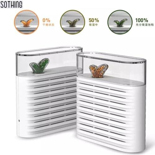 Original SOTHING Portable Plant Air Dehumidifier 150ml Rechargeable Reuse Air Dryer Moisture Absorber