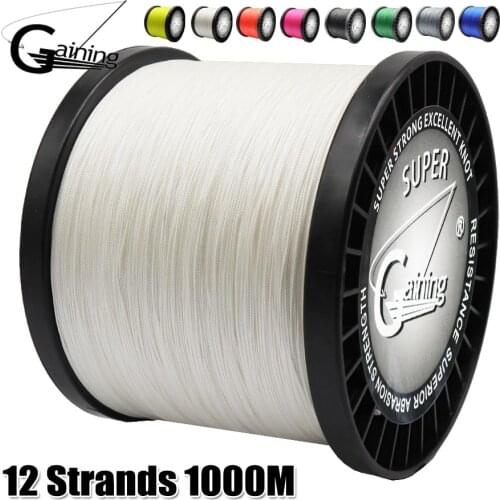 1000M 12 Strands Braided Fishing Lines Fishing Braid Multifilament PE Line for Carp Fishing 25-220Lbs