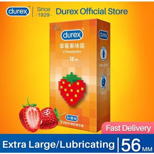 Durex Male Condom large size XXL Extra Lubricated smooth condoms Intimate Goods Natural Latex Penis Sleeve Sex For Men