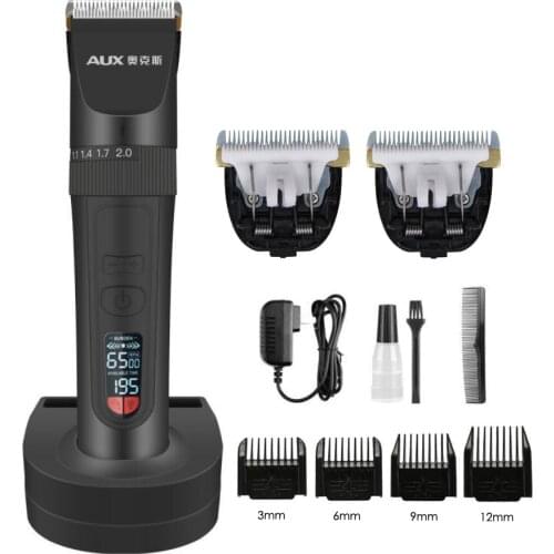Professional Ceramic Titanium Blade Hair Clipper for Men Baby Hair Trimmer Cutting Shaving Machine for Barber Salon Black