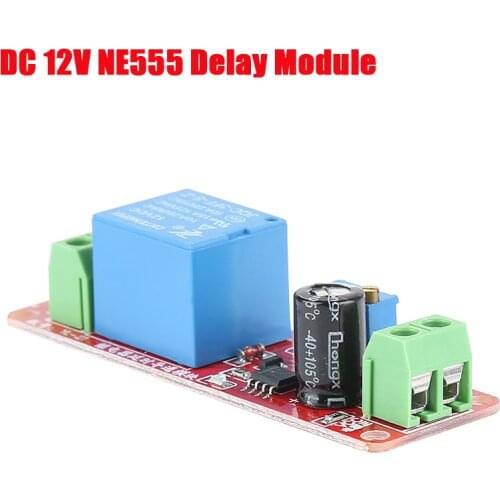 NE555 12V Delay Adjustable Timer Relay Switch Module 0-10 Second Oscillator Delay Module Power Single Channel Automation Modules