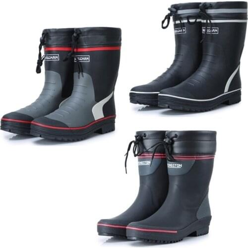 Fishing Waders Waterproof Rubber Boots Short-tube Soft Shoes Non-slip Men Outdoors Rain Water Garden Farm Aqua Reef Shore Wading