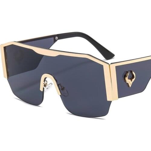 2021 New Fashion Shield Sunglasses Men Women High Quality Luxury Gradients Lens Bull Logo Brand Designer Hot Selling Sunglasses