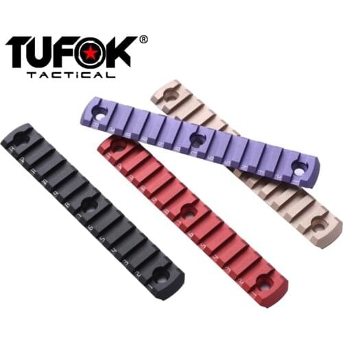 TuFok Keymod 13-Slots Super Low Profile Keymod Rail Section Keymod Ultra Thin Picatinny Rail Scopes Mount Attachment