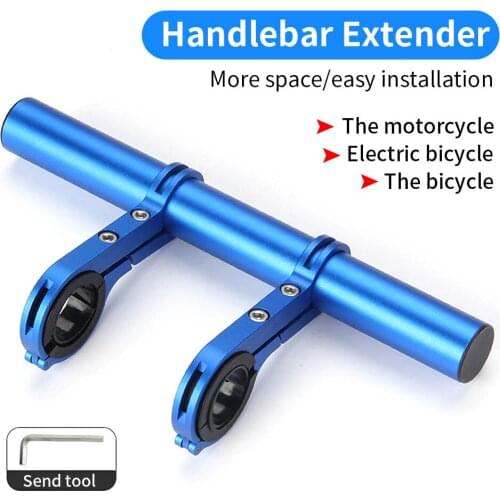 Aluminum Alloy Bicycle Handlebar Extender Mountain Bike Bike Code Watch Frame Bracket Multi-function Flashlight Accessories
