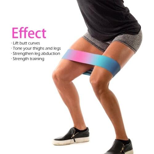 Unisex Gradient Color yoga Resistance Band Circle Loop Resistance Band Legs Thigh Glute Non-slip Fitness Workout Exercise Band