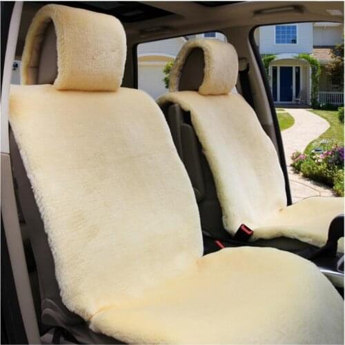 A universal size natural sheepskin fur capes on the car seat cover of Australian 100% sheepskin Combo Kit for car priora C078