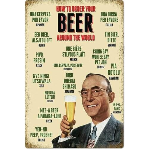 How to Order Your Beer Bar Pub Home Vintage Poster Metal Sign