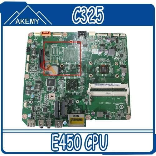High Quality MB 90000079 For Lenovo C325 20" AIO Laptop Motherboard With AMD E450 CPU DA0QUDMB6D0 REV:D DDR3 100% Tested