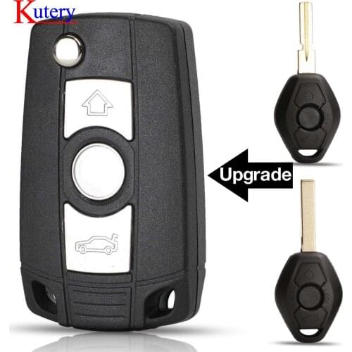 Kutery 10pcs Modified Key Remote Fob Case Replacement Flip Car Key Shell Cover Fob For BMW 1 3 5 6 7 Series X3 X5 Z3 Z4