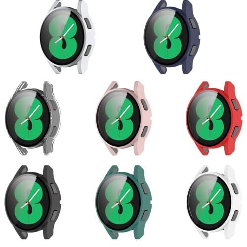 Hard Edge Shell Glass Screen Protector Case Frame For Samsung Galaxy Watch 4 40mm 44mm Watch4 SM-R860/R870 Cover Accessories