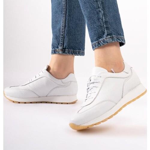 Callizio Womens Genuine Leather Sneakers 2020 High Arch Support Vulcanize Sport Shoes European Style Soft Sole Fashionable