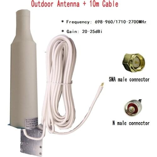 ZQTMAX 10-30dBi Outdoor antenna for UMTS LTE cellular mobile signal amplifier 2G 3G 4G Repeater wifi router,SMA and N Connector