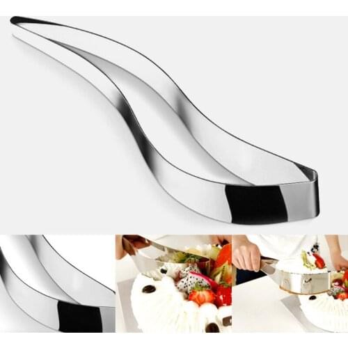 1PC Stainless Steel Cake Slicer Cutter Serving Cheese Confectionery Knife Pie Pancake Divider Kitchen Gadgets Home Baking Tools