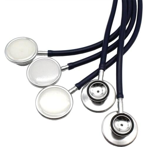 5Pcs Professional Medical Double-head Dual Head Stethoscope Heart Beat Fetal Movement Stethoscope Medical Heathy for Medicine