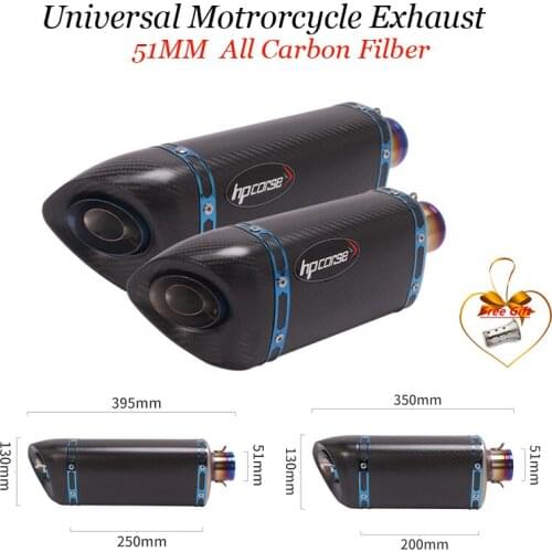 51mm inlet Universal motorcycle for exhaust muffler DB Killer for FZ1 R6 R15 R3 ZX6R ZX10 Z900 1000 K7 K8 F850GS F750GS