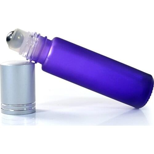 600 *10ml Mattel Purple Roll on Bottle for Perfume , Glass Bottle with Metal Roller, Glass Roller Bottle, Purple travel bottles