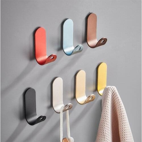 7 Color Robe Hook Wall Hook Towel Hook For Bathroom Coat Hook Rustproof Hook Hanger Clothes Hangers For Kitchen Hardware Bedroom