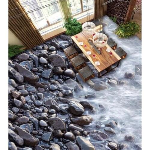 Beibehang Custom Flooring Fresco HD Blackstone Coastal Waterproof Bathroom Kitchen Terrace Floor Art Paintings 3d wallpapers