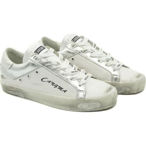 CANGMA Luxury Brand Designer Woman Retro White Shoes Genuine Leather Sneakers Women Casual Shoes Adult Footwear Female 2021