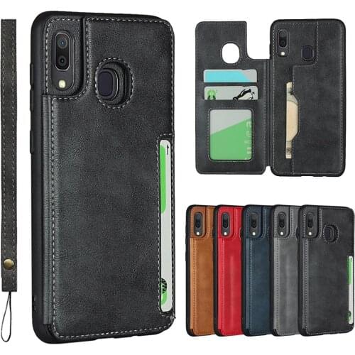 Cell Phone Case for Samsung Galaxy A20 TPU & Leather Back Cover Coque Ultra-thin Magnetic Bags for Samsung Galaxy A30 A 20 30