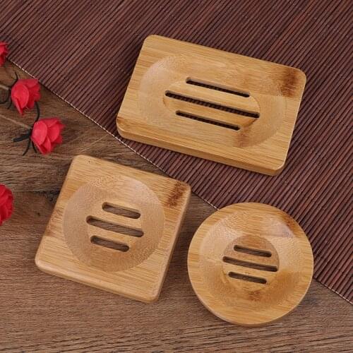 Multi Shapes Wooden Bamboo Plastic Soap Dish Tray Holder Storage Soap Rack Plate Box Container For Bath Shower Plate Bathroom