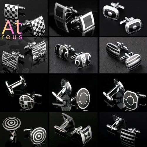 French shirt cufflink for mens Brand designer Cuffs link Button male High Quality Luxury Wedding Triangle Round Geometric Circle