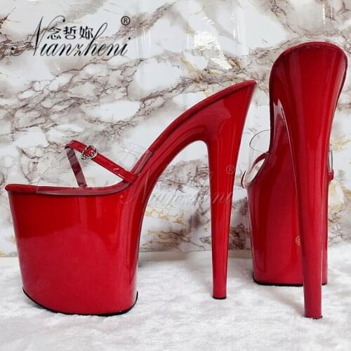 Hot sale 8 inches Super High heeled shoes 20CM Womens Slippers Thick platform Nightclub Pole dancing Trend Sexy Fetish Novelty