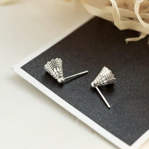 Cute Unique Badminton Hypoallergenic Earrings Womens Fashion Personality Ear Jewelry Gifts Dance Party Accessories