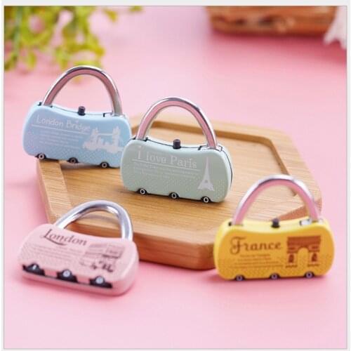 Mini 3 Digital Combination Code Locks Travel Suitcase Luggage Bag Drawer Cute Code Lock Zipper Padlock Pendant Decorative