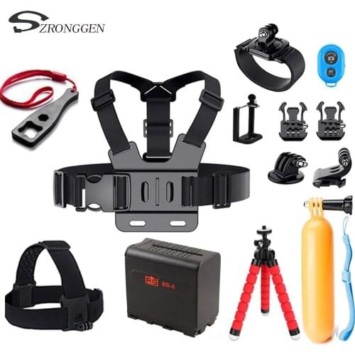 Accessories Set for Gopro case Chest Belt Head Mount Strap for Go pro hero5 Hero 4 3 2 / EKEN / SJ5000X kit 10A