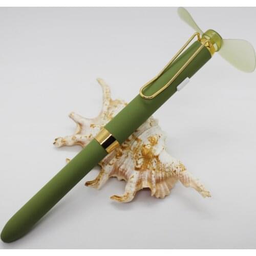 Newest Fan pen mini fan with metal ballpoint pens Multi-function electronic Metal pens with Gift boxes for office and students