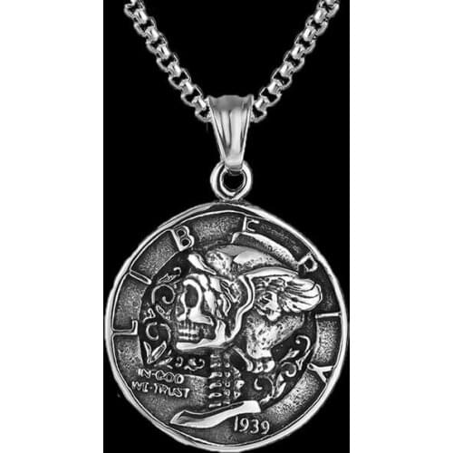 Newest Necklace 316L Stainless Steel Jewelry In God We Trust THE TRUSTER Pendant With Chain