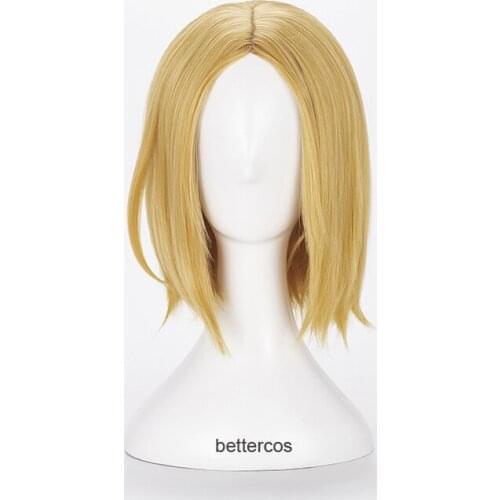 Axis Powers Hetalia APH Poland Cosplay Wigs Short Gold Straight Heat Resistant Synthetic Hair Wig + Wig Cap