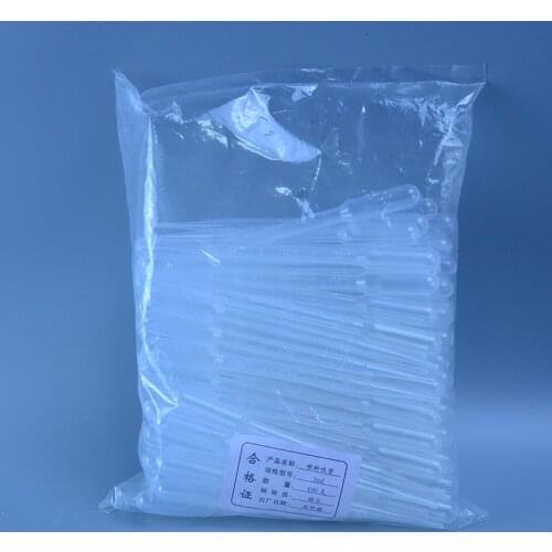 100pcs PCS 3ML Disposable Plastic Eye Dropper Transfer Graduated Pipettes Office Lab Experiment Supplies