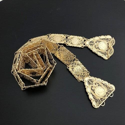 French Coin Belts Trendy Waist Chain France Jewelry Party Clothing Belt Napoleon Jewelry Belts