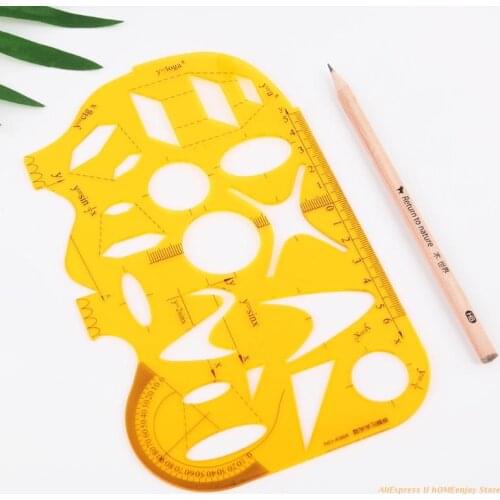 Pro Math Learning Template Drawing Ruler Protractor Exam Student School Supply Dropship