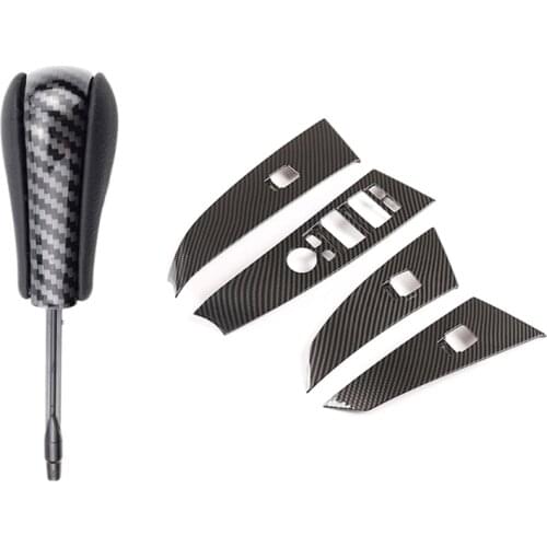 Gear Shift Knob for BMW E36 E38 E39 E46 Z4 Z3 E53 X5 X3 E60 E61 Long Lever Shifter & Window Lifter Switch Button Frame